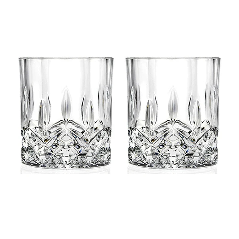 6 pces/4 pces/2 pces/1 pces copo de uísque vidro de cristal 230ml copo de vinho transparente drinkware para bar/casa copos de espírito copo de água em relevo