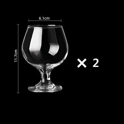 Copo de vinho de pés curtos de brandy pequeno, copo de vinho tinto, copo de cerveja, uso doméstico