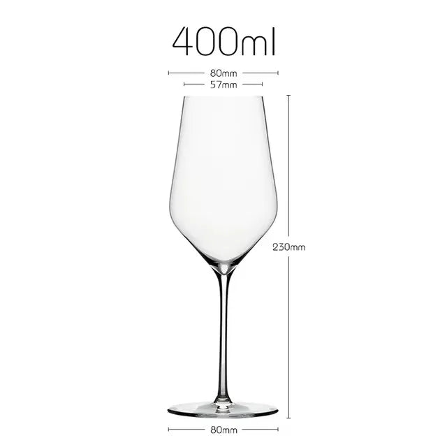 Copo de vinho feito à mão de cristal de banquete de luxo estilo europeu, artesanato domenado extremamente fino, taça clássica perfeita e impecável
