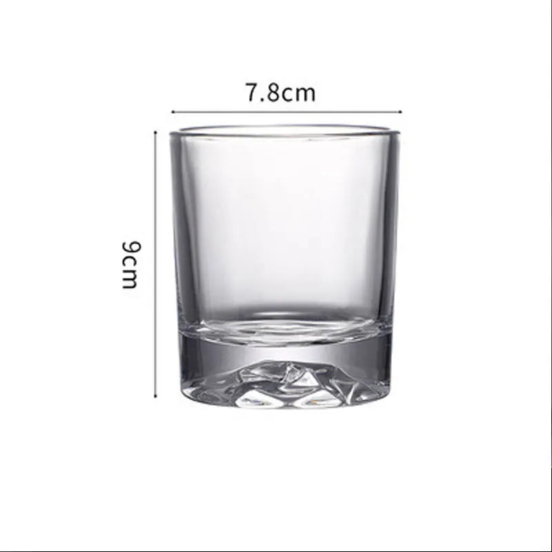 250ml vidro transparente baixo vidro de gelo de uísque de fundo grosso anti-queimadura barra de vinho vidro de beber diário presente de vidro