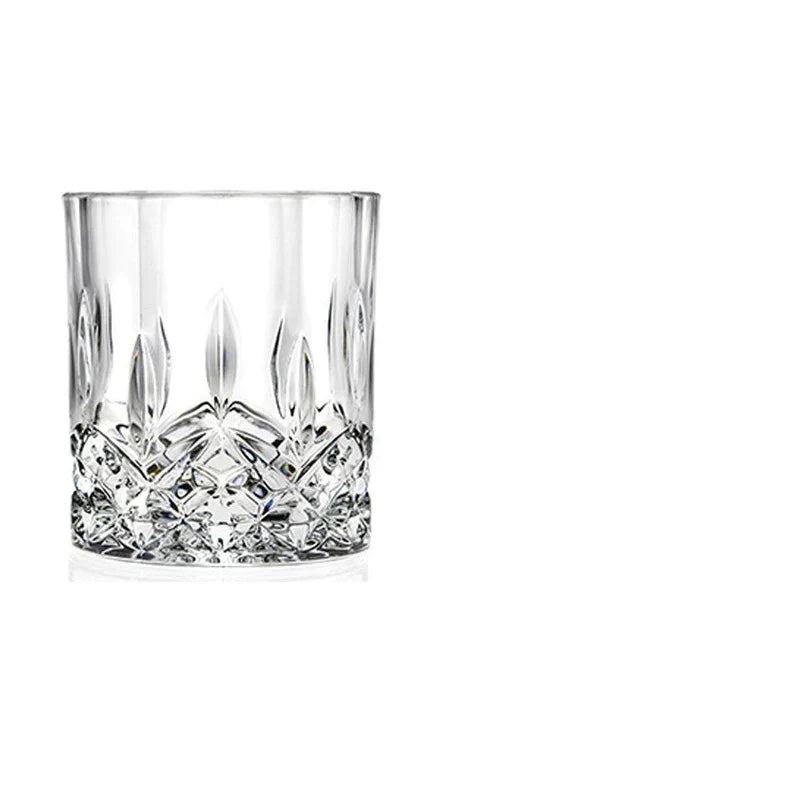 6 pces/4 pces/2 pces/1 pces copo de uísque vidro de cristal 230ml copo de vinho transparente drinkware para bar/casa copos de espírito copo de água em relevo