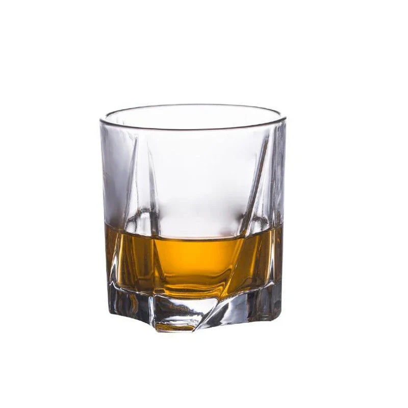 Fundo quadrado rotativo escultura Tumbler Collin copos de café, Caneca de vidro gravada, Copos Cocktail, Drinkware, 200ml, 280ml
