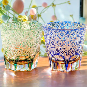 Edo japonês corte de vidro cristal uísque vidro artesanal casa margarida água fria presente vidro