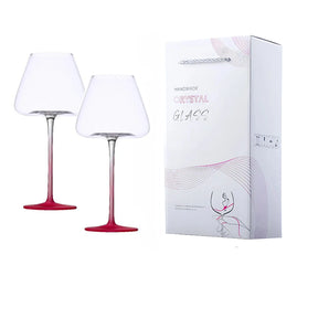 2 peças copo de vinho tinto rosa, copo de fundo côncavo internet celebridade vidro de cristal copo de vinho champanhe