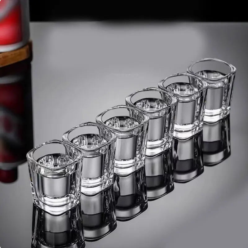 6 pçs de vidro branco copos de vinho pequenos copos de vinho para uso doméstico pequeno conjunto de espíritos criativos bala copos para restaurantes