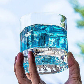 250ml vidro transparente baixo vidro de gelo de uísque de fundo grosso anti-queimadura barra de vinho vidro de beber diário presente de vidro