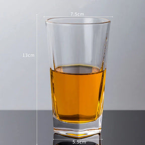 Copos de vinho transparente, fundo pentagonal, copos de café, garrafa de água, copos domésticos, 270ml 300ml 370ml, 3pcs, 1pc