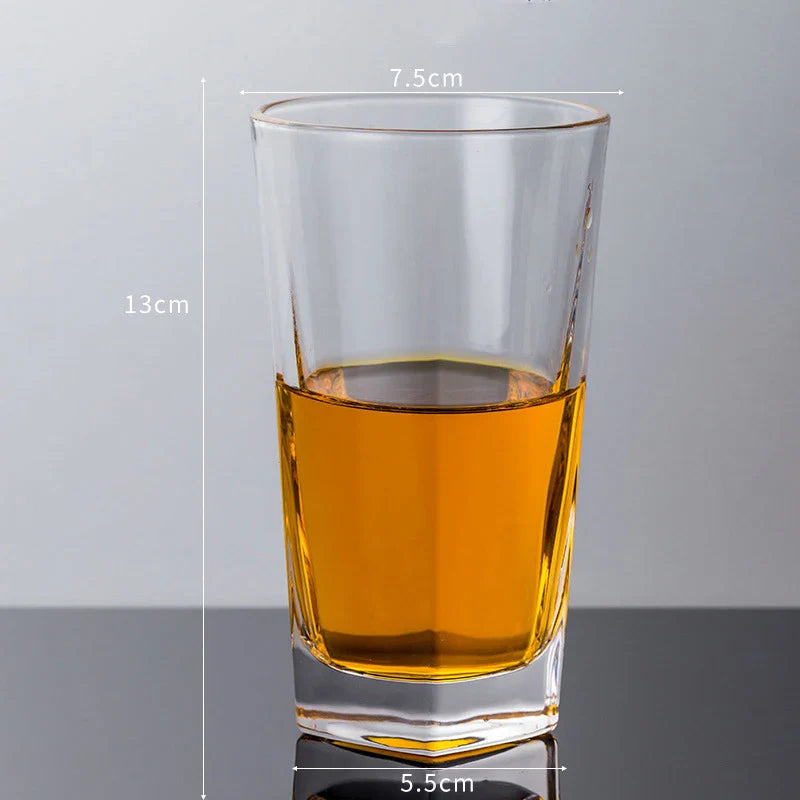Copos de vinho transparente, fundo pentagonal, copos de café, garrafa de água, copos domésticos, 270ml 300ml 370ml, 3pcs, 1pc