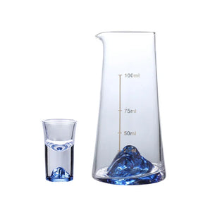 Iceberg Licor Shot Decanter de vidro vinho, Montanha IKB Crystal, White Spirit Cup, Vodka Pot, Mini Wineglass Dispenser, 3D Klein Blue