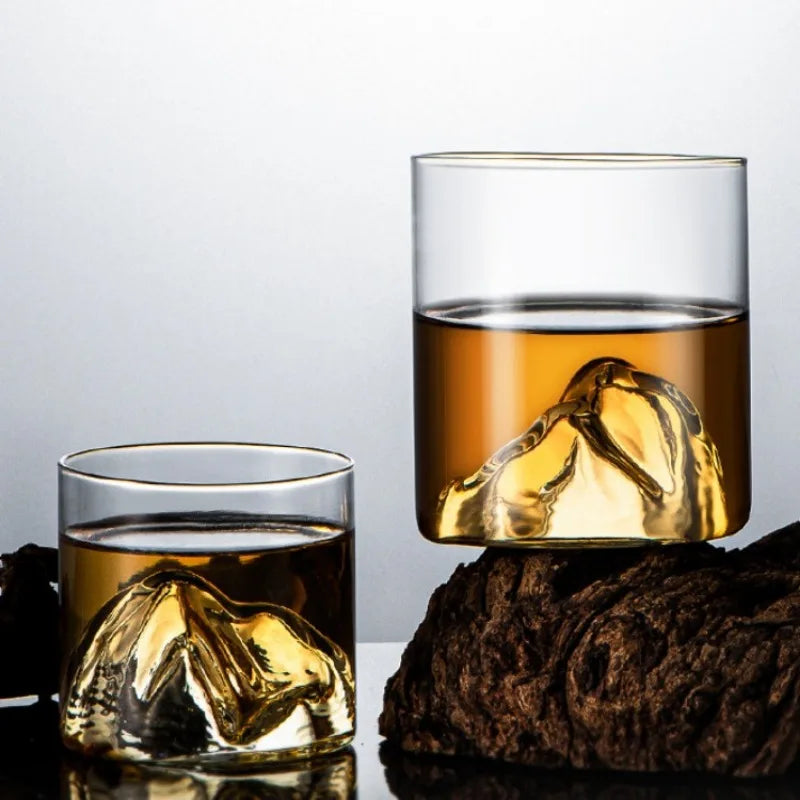 Conjunto de copos domésticos Mountain View, Copo de uísque, Vidro tibetano Mountain Spirit, Drinkware, Copo de vinho estrangeiro, 180ml 320ml