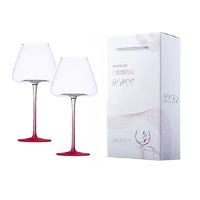 2 peças copo de vinho tinto rosa, copo de fundo côncavo internet celebridade vidro de cristal copo de vinho champanhe