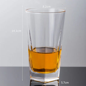 Copos de vinho transparente, fundo pentagonal, copos de café, garrafa de água, copos domésticos, 270ml 300ml 370ml, 3pcs, 1pc