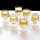 Conjunto De Vidro De Vinho Criativo, Copo Gravado, Mini Copos, Padrão De Borboleta, Drinkware Transparente, Home Acessórios, Presentes De Casamento, 6pcs