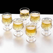 Conjunto De Vidro De Vinho Criativo, Copo Gravado, Mini Copos, Padrão De Borboleta, Drinkware Transparente, Home Acessórios, Presentes De Casamento, 6pcs