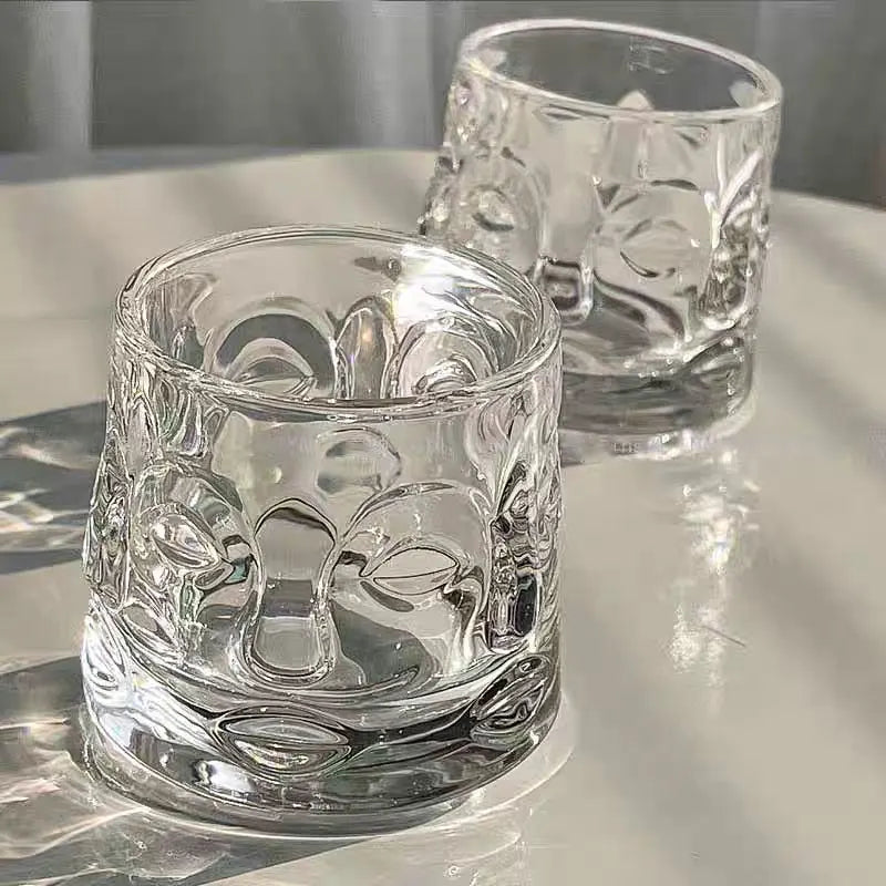 Copos de uísque lisos esculpidos, dois tipos de 160ml, copos de vinho, vários estilos, copos de vidro bonitos, presentes perfeitos, beber diariamente