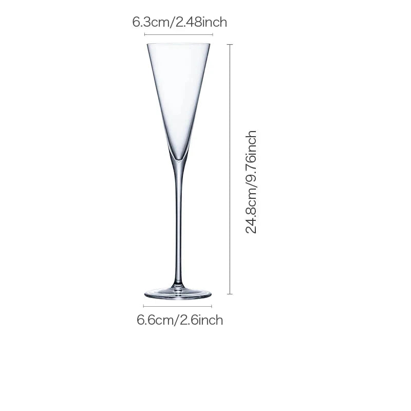 CRISON CP8203 Vidro Martini em forma de V Vidro de cristal Estilo japonês Copo de coquetel Copo de champanhe para utensílios de bar domésticos