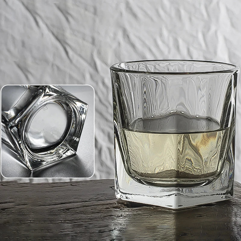 Copos de vinho transparente, fundo pentagonal, copos de café, garrafa de água, copos domésticos, 270ml 300ml 370ml, 3pcs, 1pc