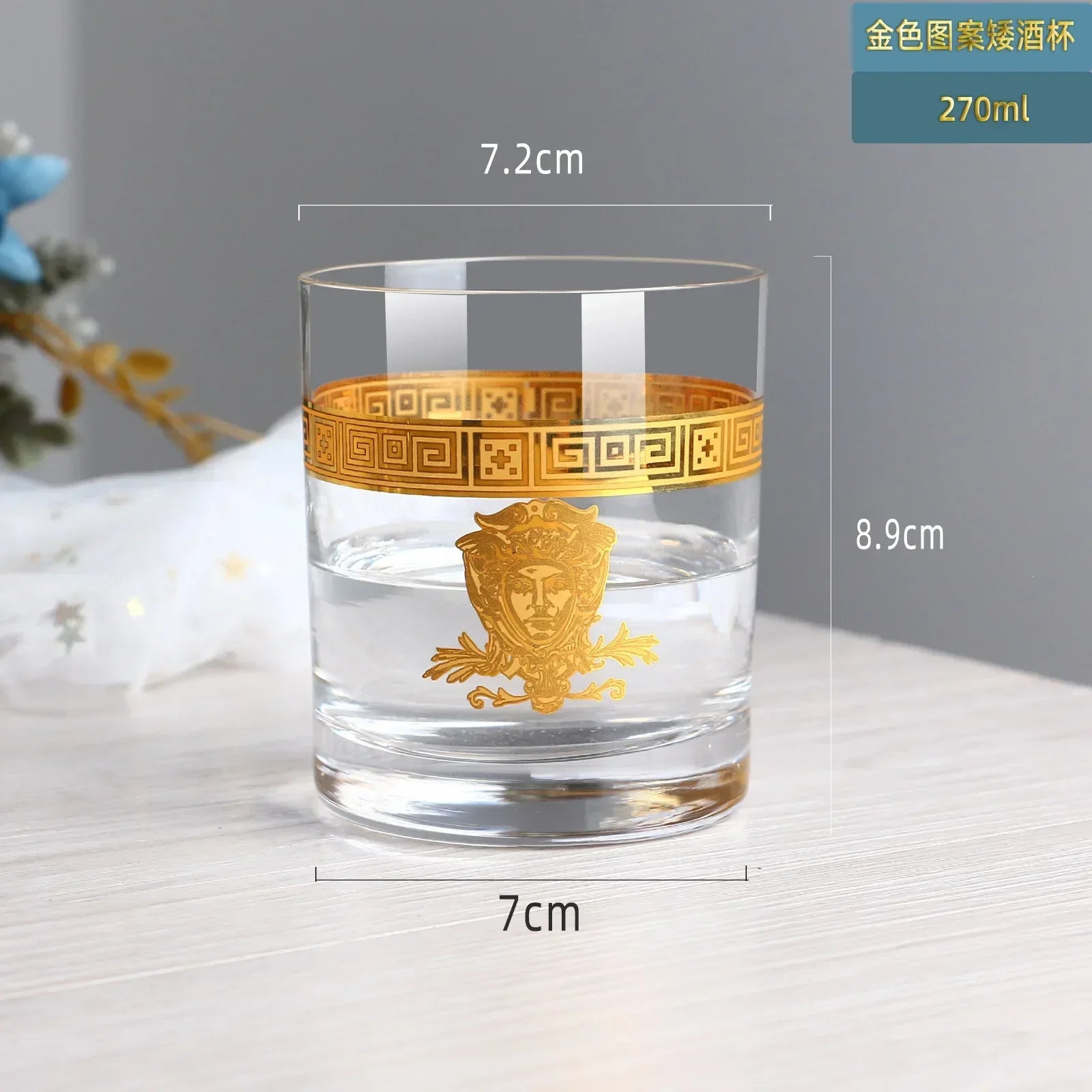 Cálice de cristal dourado L, Conjunto europeu do vidro do vinho tinto, Cálice luxuoso do uísque, Phnom Penh