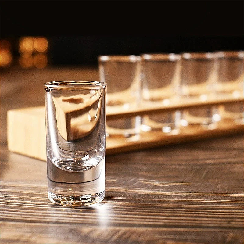 6 pçs conjuntos de luxo cristal tiro vidro barra vodka vidro high-end pequeno copo de vinho transparente copo de licor festa espíritos caneca drinkware