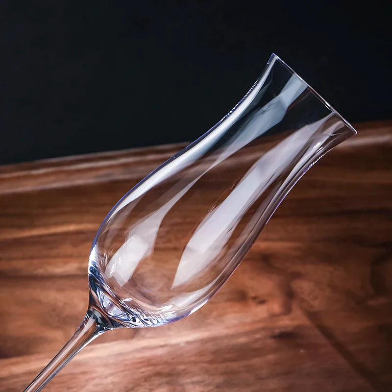 CRISON CP8206 Vidro de cristal feito à mão em forma de flauta de vidro champanhe barista suprimentos vidro coquetel festa de casamento vidro