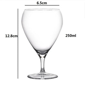 Copo de vinho tinto artesanal, Cálice de Cristal Borgonha Bordeaux, Art Big Belly, Copo de Servir, 250ml