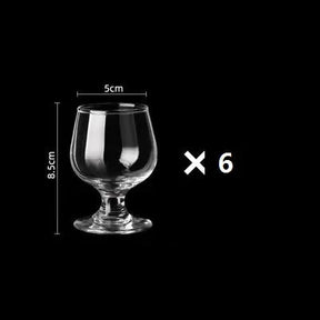 Copo de vinho de pés curtos de brandy pequeno, copo de vinho tinto, copo de cerveja, uso doméstico