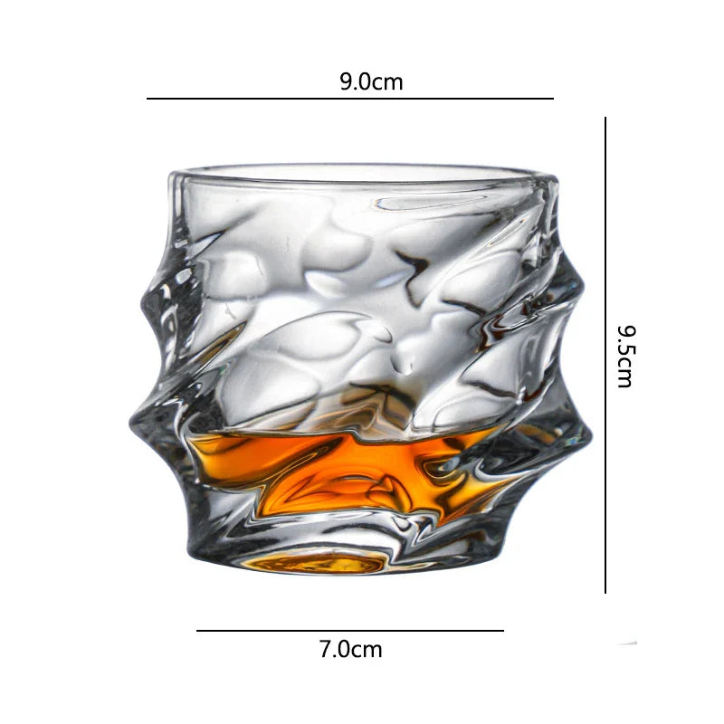 Copo de vidro em forma de gelo retrô, estilos diferentes, vidro de uísque, vinho tinto, barra criativa, cristal esculpido, vidro de vinho, copos para beber