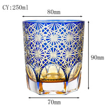 Edo japonês corte de vidro cristal uísque vidro artesanal casa margarida água fria presente vidro