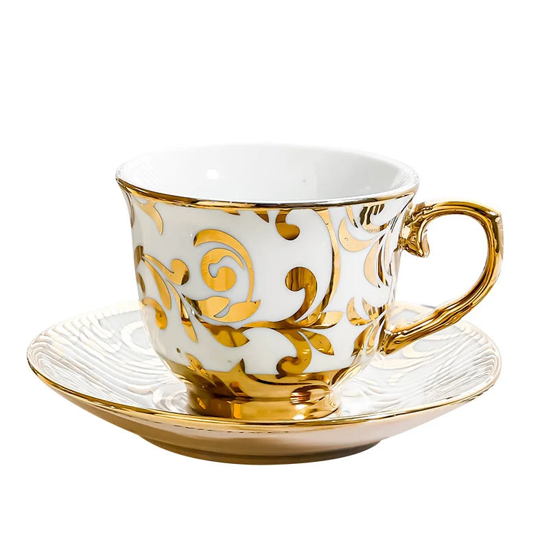 Conjunto de caneca de café e pires, 12 peças, copo de cerâmica árabe, copo, copo de 90ml e conjunto de pires, 6 copos, 6 pires