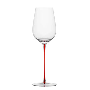 CRISON PREMIUM Copo de vinho de haste vermelha feito à mão de cristal de alta qualidade com design elegante de pé alto para maior beleza do vinho