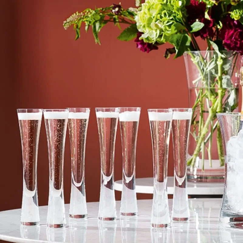 Conjunto de vidro champanhe cristal para mulheres, Copo de vinho doce, Vinho banquete, Bebida feminina, Bar Juice Cup