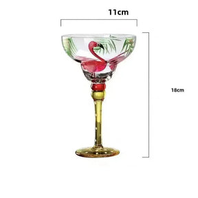Conjunto de copos de coquetel margarita e champanhe coloridos feitos à mão, design criativo para casa, bar, festa de casamento, elegante, exclusivo