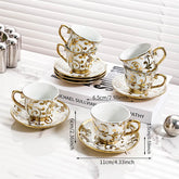 Conjunto de caneca de café e pires, 12 peças, copo de cerâmica árabe, copo, copo de 90ml e conjunto de pires, 6 copos, 6 pires