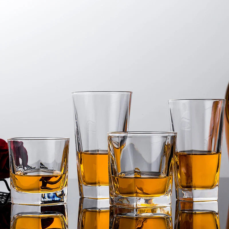 Copos de vinho transparente, fundo pentagonal, copos de café, garrafa de água, copos domésticos, 270ml 300ml 370ml, 3pcs, 1pc