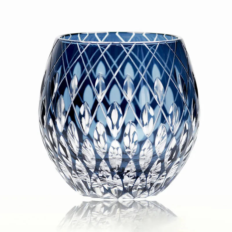 Edo japonês corte de vidro cristal uísque vidro artesanal casa margarida água fria presente vidro