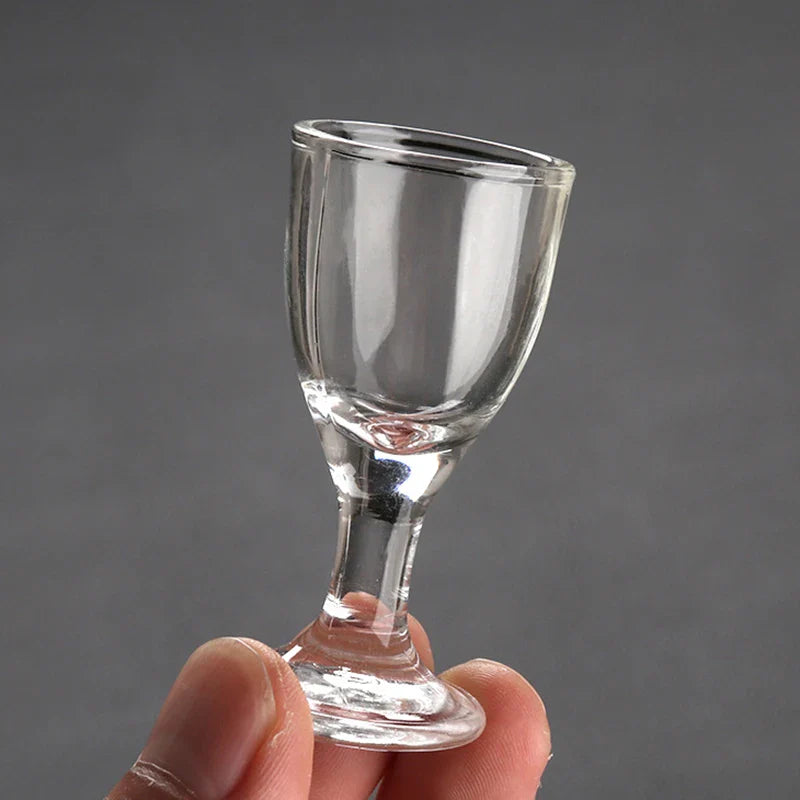 Conjunto de copos de vinho, 6 peças, 10ml, copo transparente, aparelho para bebidas, pé alto, pequena capacidade, licor, espíritos, copos para beber