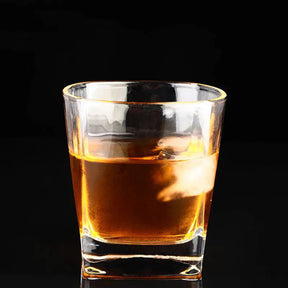 Garrafa De Água Quadrada De Fundo Grosso Copo de vinho transparente, Copo de vinho espessado, Copos de café antiquados, 235ml