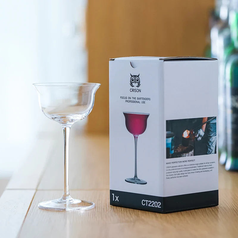 CRISON CT2202 Copo de cristal de alta qualidade para coquetel, vidro champanhe para festa de casamento feito à mão