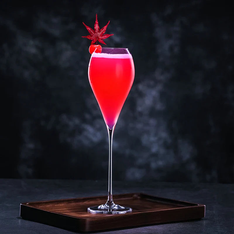 crison CP8207 Copo de champanhe de vidro de cristal feito à mão para bar bartender coquetel suprimentos para festa de casamento copo de vidro