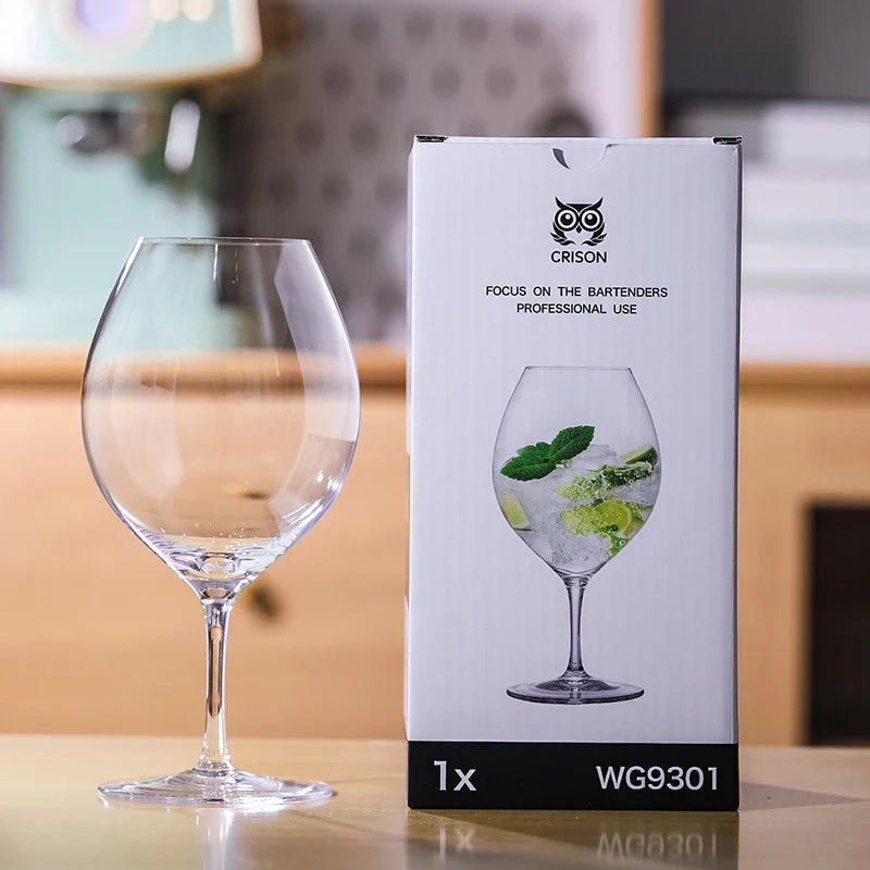 Crison WG9301 Copo de vinho de pés curtos e finos de vidro de cristal estilo japonês Copo de coquetel vermelho e branco