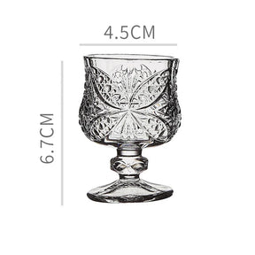 Conjunto De Vidro De Vinho Criativo, Copo Gravado, Mini Copos, Padrão De Borboleta, Drinkware Transparente, Home Acessórios, Presentes De Casamento, 6pcs