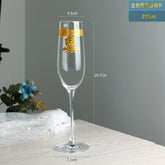 Cálice de cristal dourado L, Conjunto europeu do vidro do vinho tinto, Cálice luxuoso do uísque, Phnom Penh