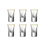 6 pçs conjuntos de luxo cristal tiro vidro barra vodka vidro high-end pequeno copo de vinho transparente copo de licor festa espíritos caneca drinkware