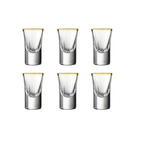 6 pçs conjuntos de luxo cristal tiro vidro barra vodka vidro high-end pequeno copo de vinho transparente copo de licor festa espíritos caneca drinkware