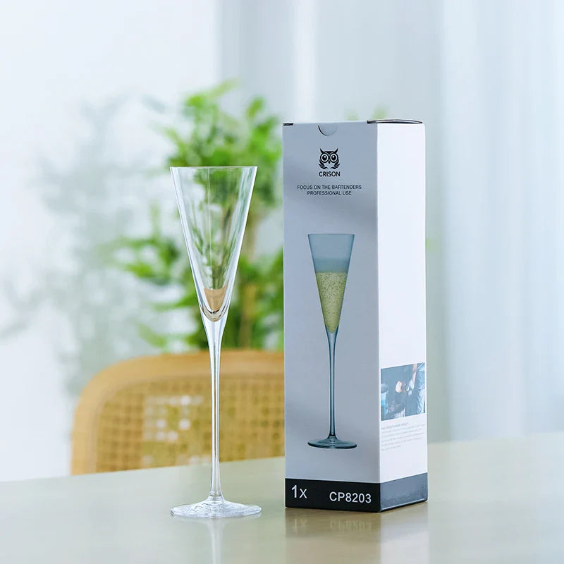 CRISON CP8203 Vidro Martini em forma de V Vidro de cristal Estilo japonês Copo de coquetel Copo de champanhe para utensílios de bar domésticos