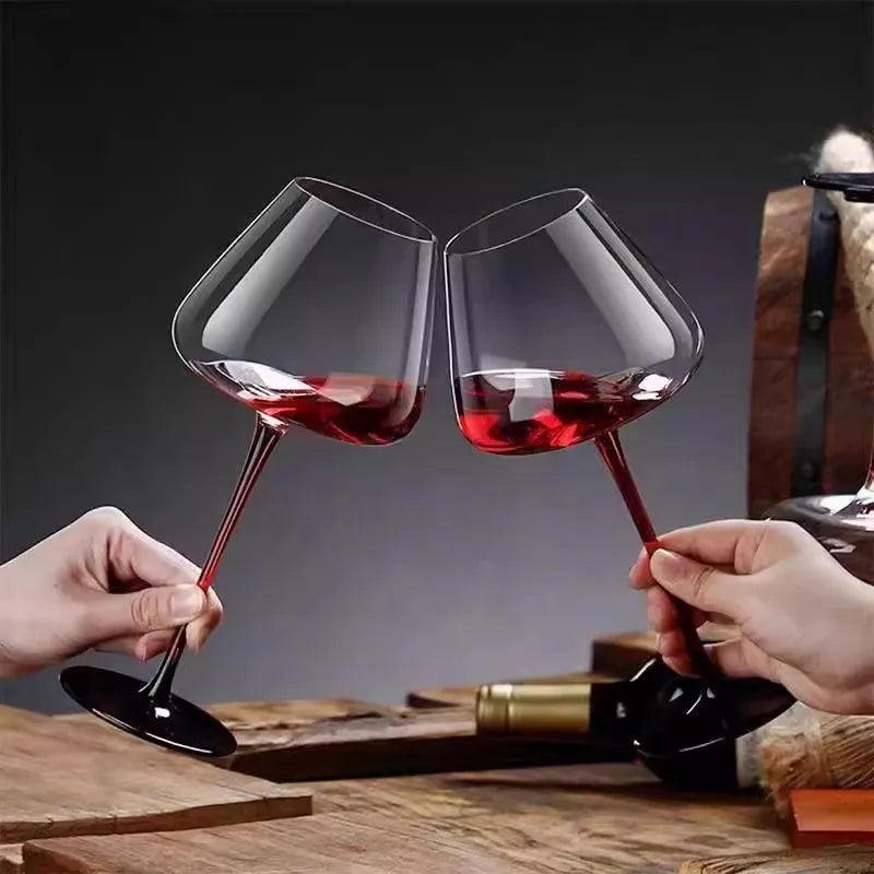 Copos de cristal de luxo borgonha copo de vinho casa acampamento festa champanhe suco vinho beber copo vidro cozinha barra ferramentas 2 pçs
