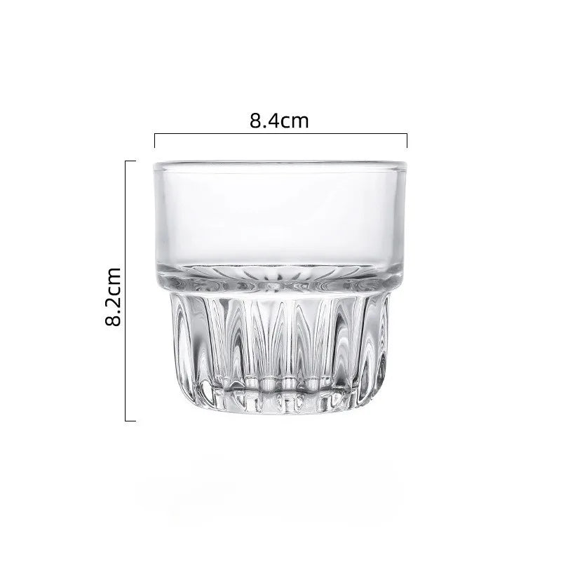 3 opções de capacidade vintage requintado americano copo de café gelado transparente fermentação fria latte copo de vidro bebida copo de água empilhável