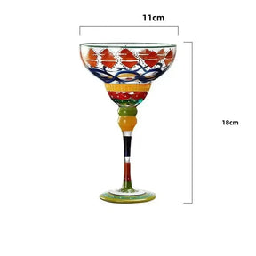 Conjunto de copos de coquetel margarita e champanhe coloridos feitos à mão, design criativo para casa, bar, festa de casamento, elegante, exclusivo