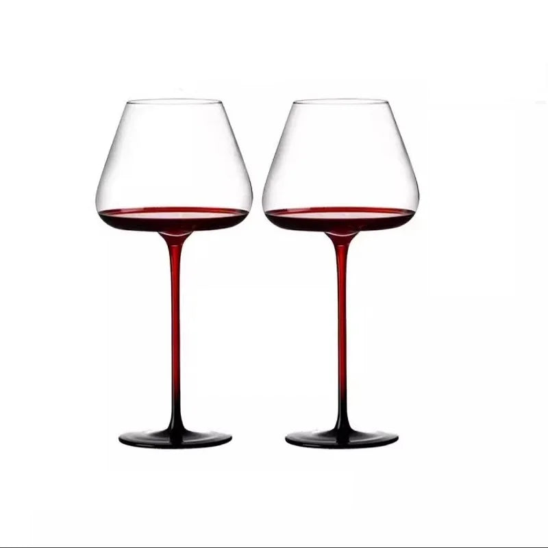 Copos de cristal de luxo borgonha copo de vinho casa acampamento festa champanhe suco vinho beber copo vidro cozinha barra ferramentas 2 pçs