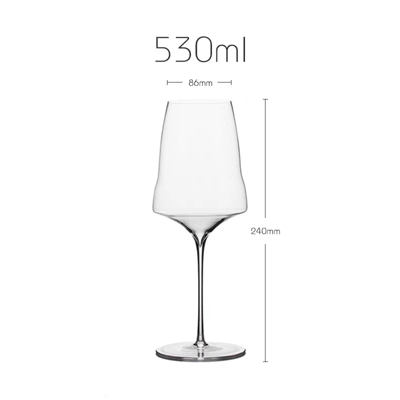 Copo de vinho de cristal de qualidade superior de luxo estilo Josephinen 0,5 mm Copo de champanhe impecável feito à mão extremamente fino